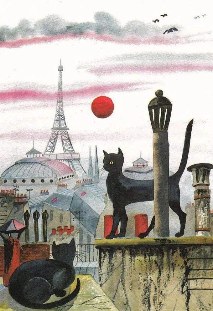 Diamantmalerei - Katze in Paris - SEOS®