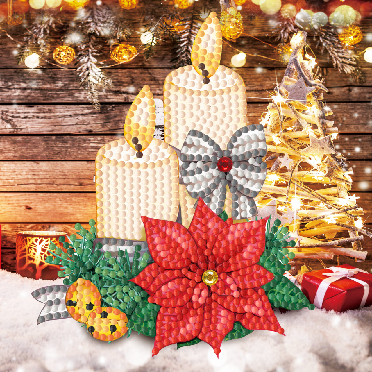 Diamond Painting Weihnachtskarten - 12er-Set - inklusive Umschläge