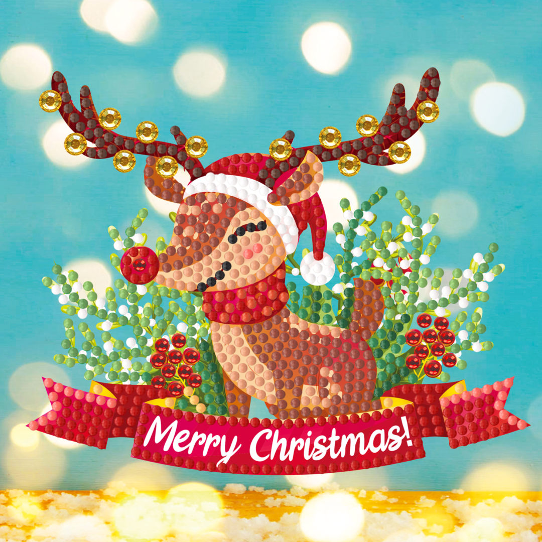 Diamond Painting Weihnachtskarten - 12er-Set - inklusive Umschläge