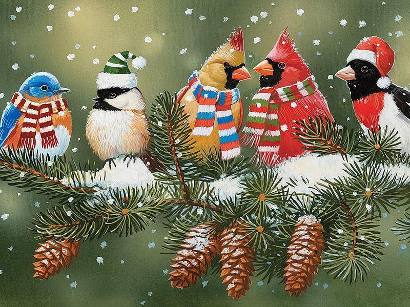 Diamantmalerei - Weihnachtsvögel - SEOS®