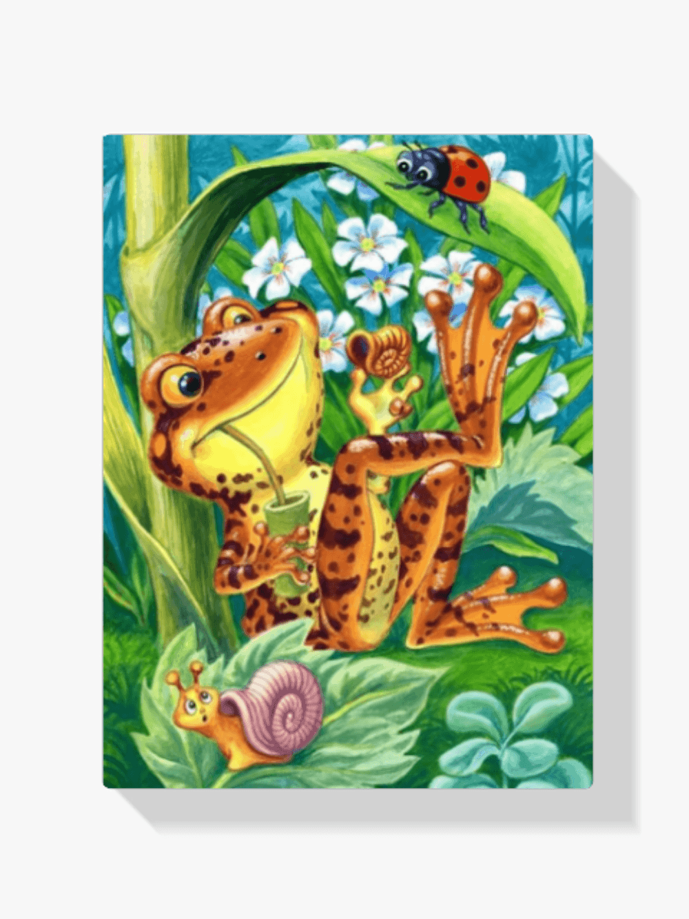 Diamond Painting Frosch mit Marienkäfer - SEOS Shop ®