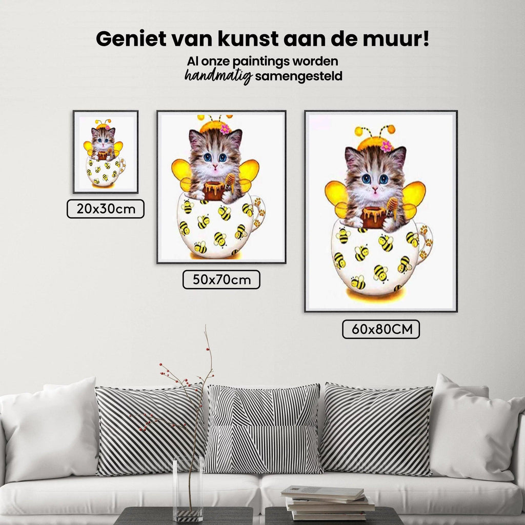 Diamond Painting Kätzchen mit Bienenbecher - SEOS Shop ®