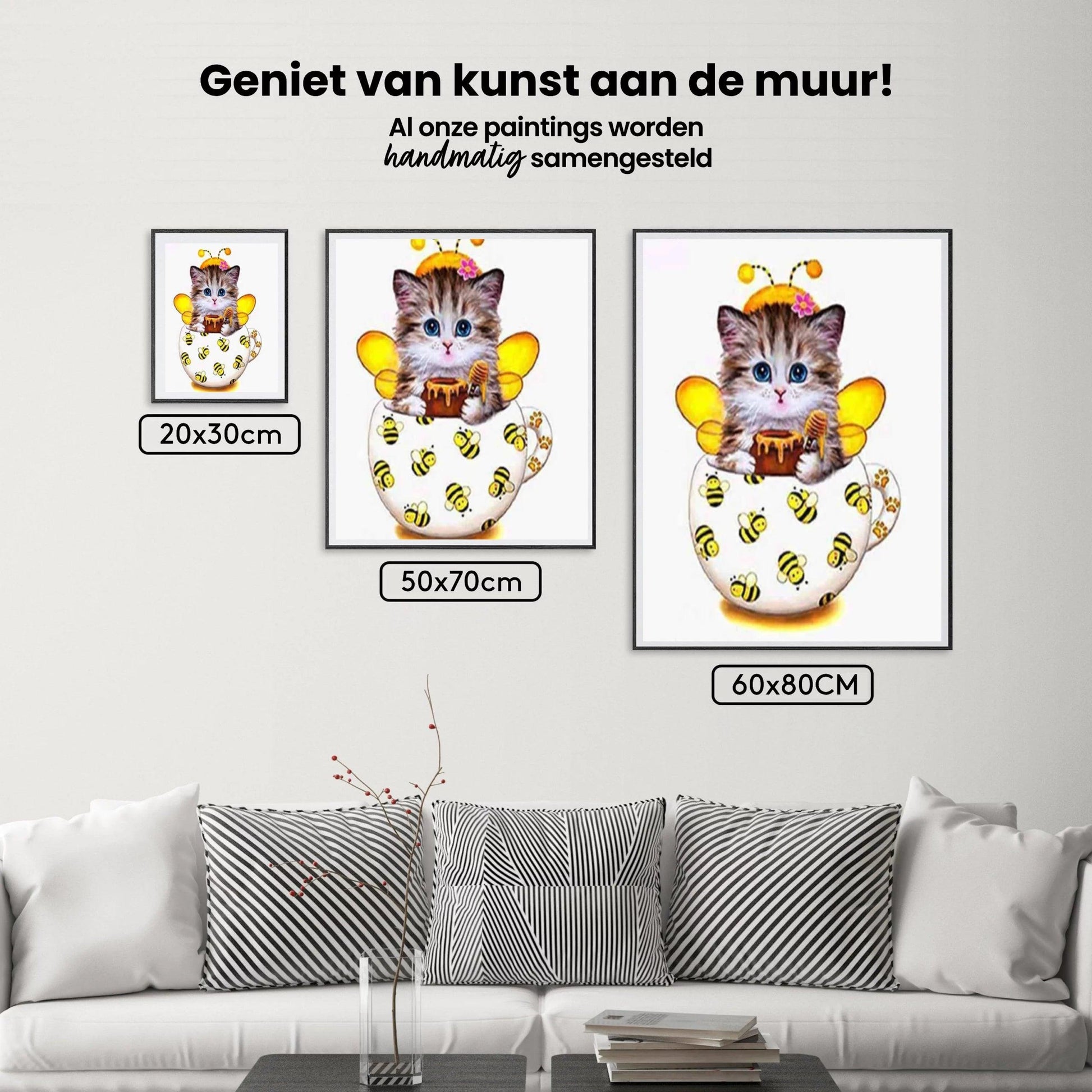 Diamond Painting Kätzchen mit Bienenbecher - SEOS Shop ®