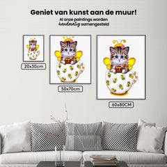 Diamond Painting Kätzchen mit Bienenbecher - SEOS Shop ®