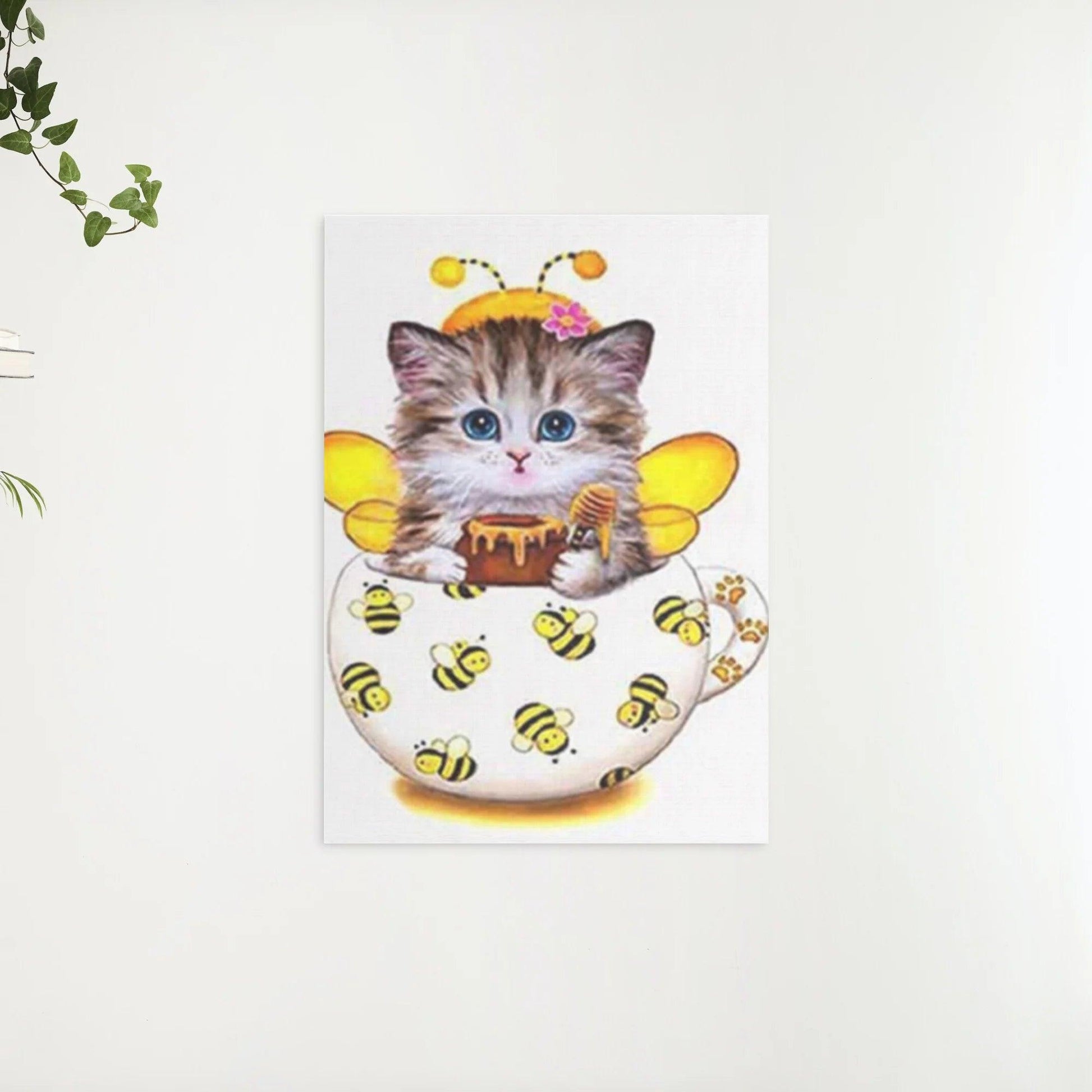 Diamond Painting Kätzchen mit Bienenbecher - SEOS Shop ®