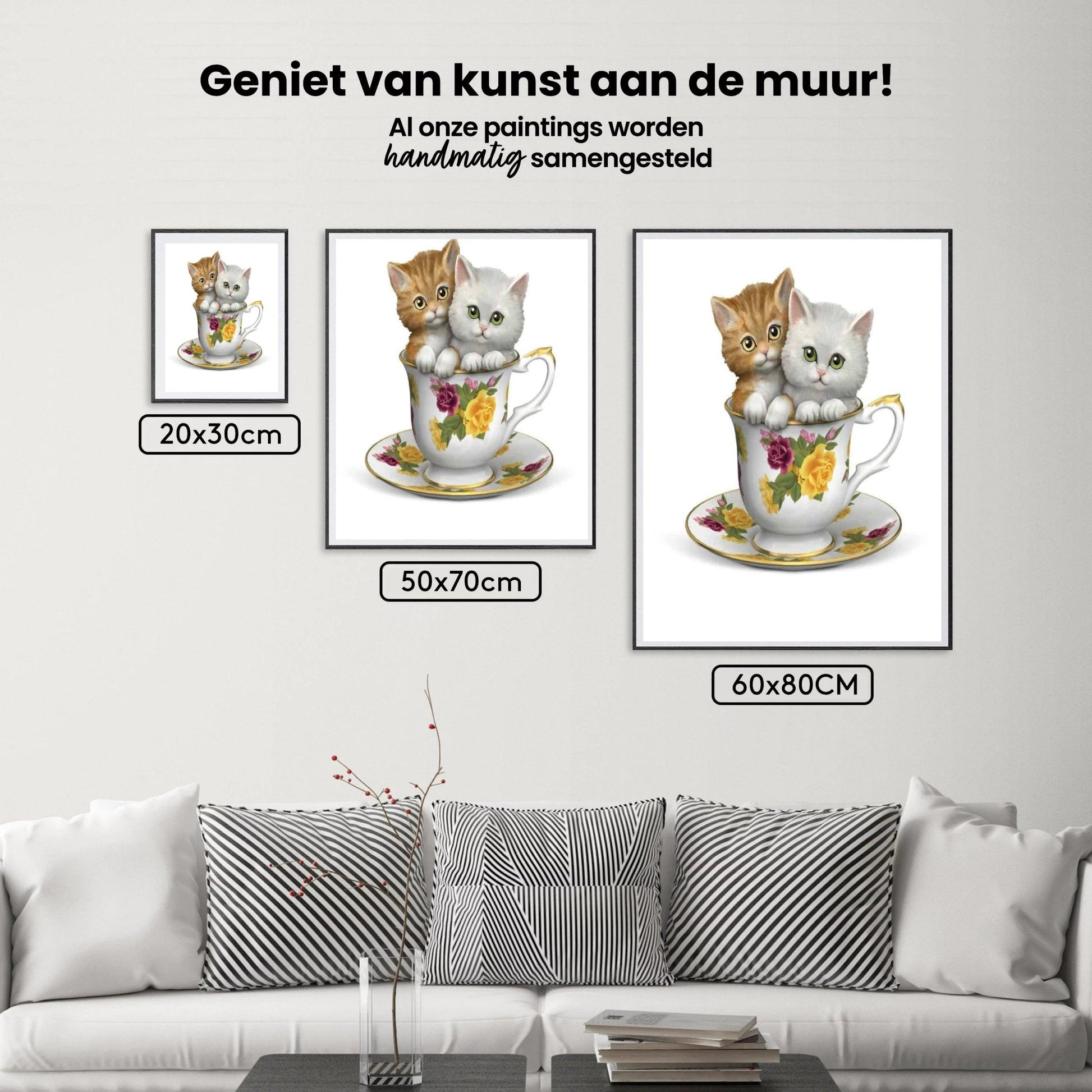 Diamantmalerei Kätzchen in einer Teetasse - SEOS Shop ®