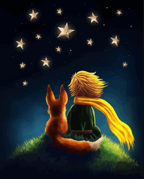 Diamantmalerei – Kleiner Junge und Fuchs – SEOS®