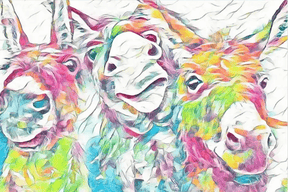 Diamond Painting Bunte Esel - SEOS Shop ®