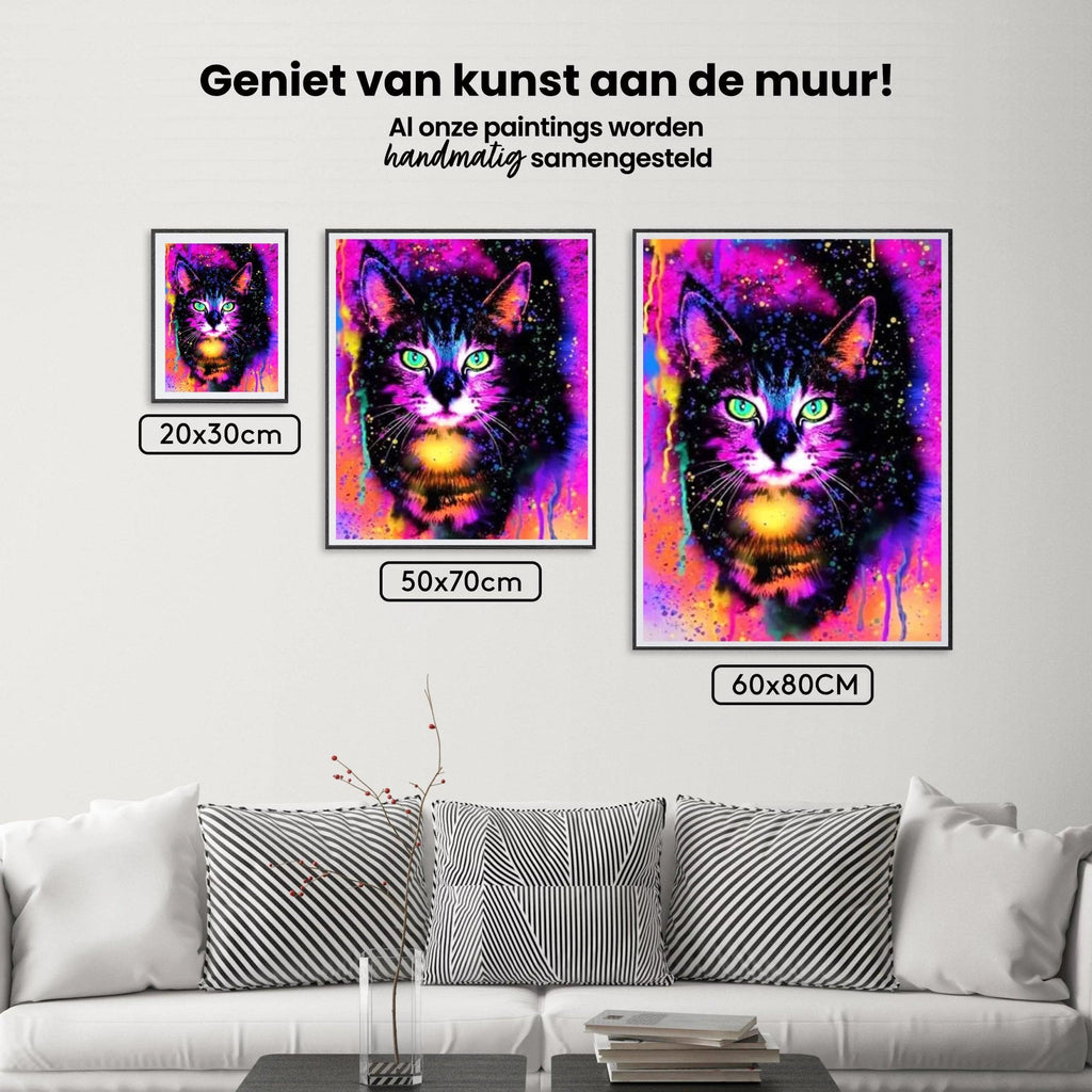Diamantmalerei Bunte Katze - SEOS Shop ®