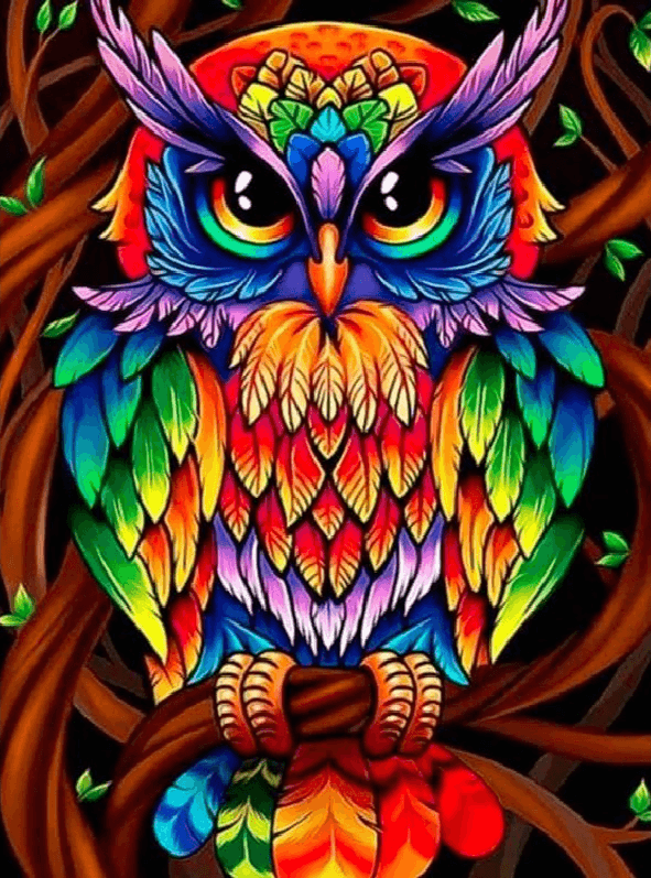 Diamantmalerei Bunte Eule - SEOS Shop ®