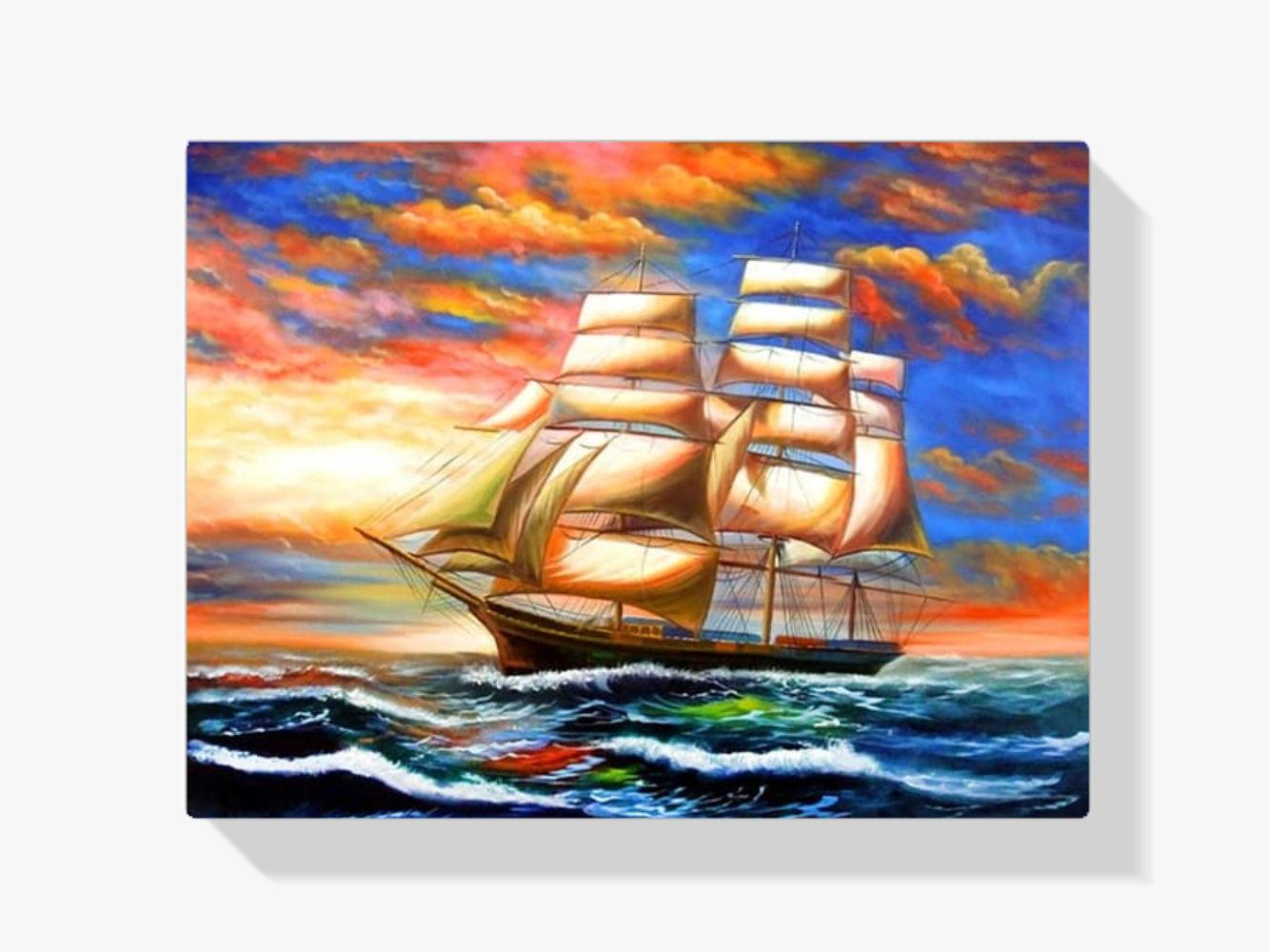 Diamond Painting Buntes Segelboot - SEOS Shop ®
