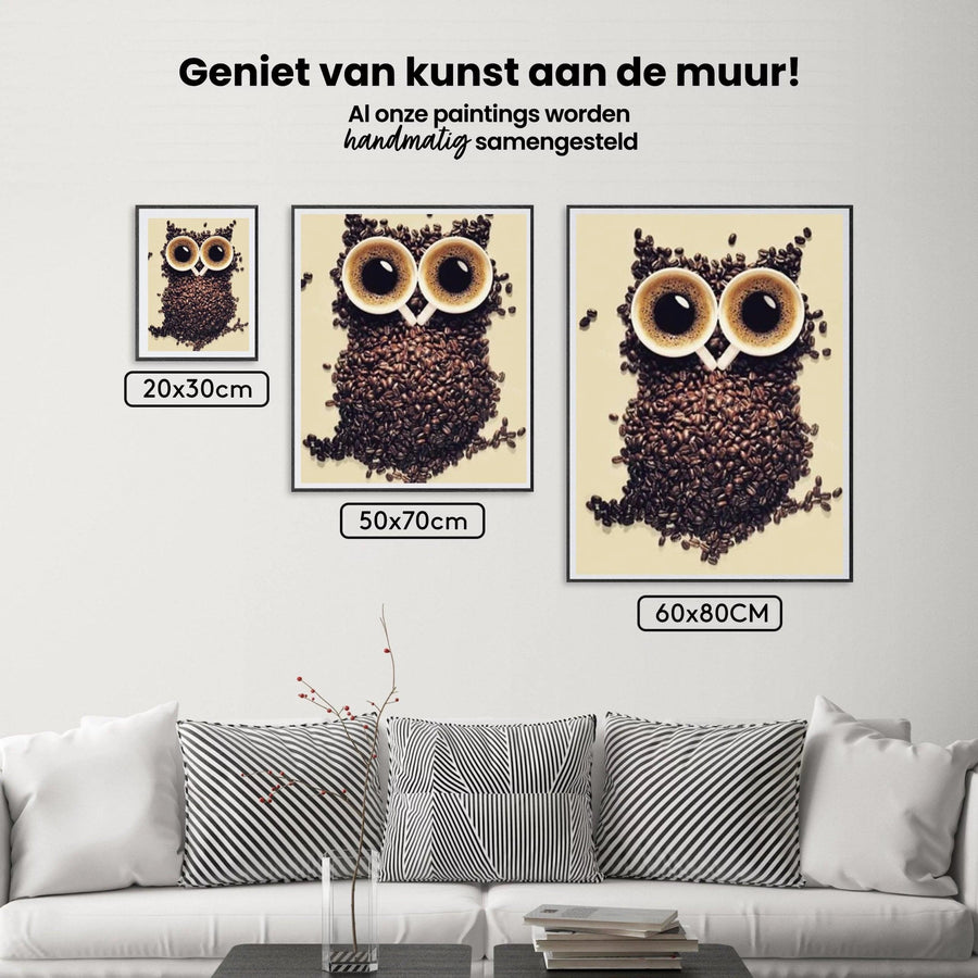 Diamantmalerei Kaffeebohnen-Eule - SEOS Shop ®