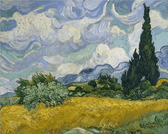 Diamond Painting Weizenfeld mit Zypressen - SEOS Shop ®