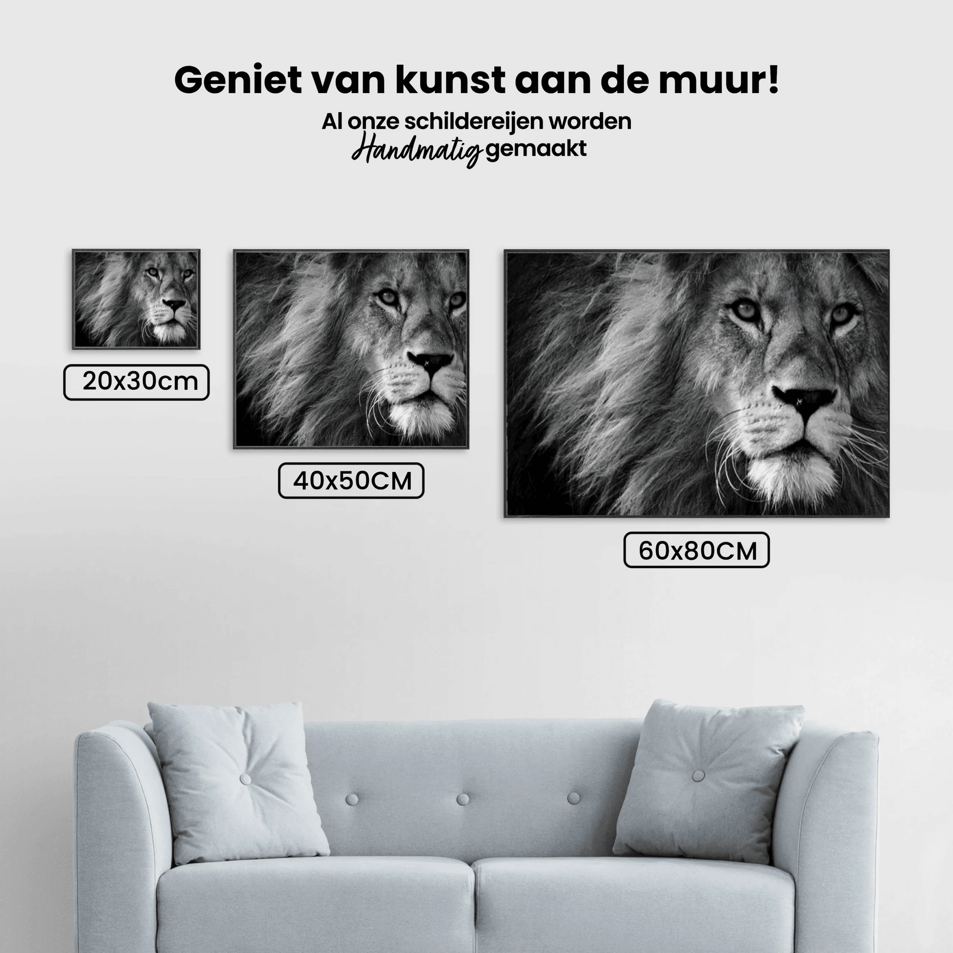 Diamond Painting Löwe in Schwarz und Weiß – SEOS Shop ®