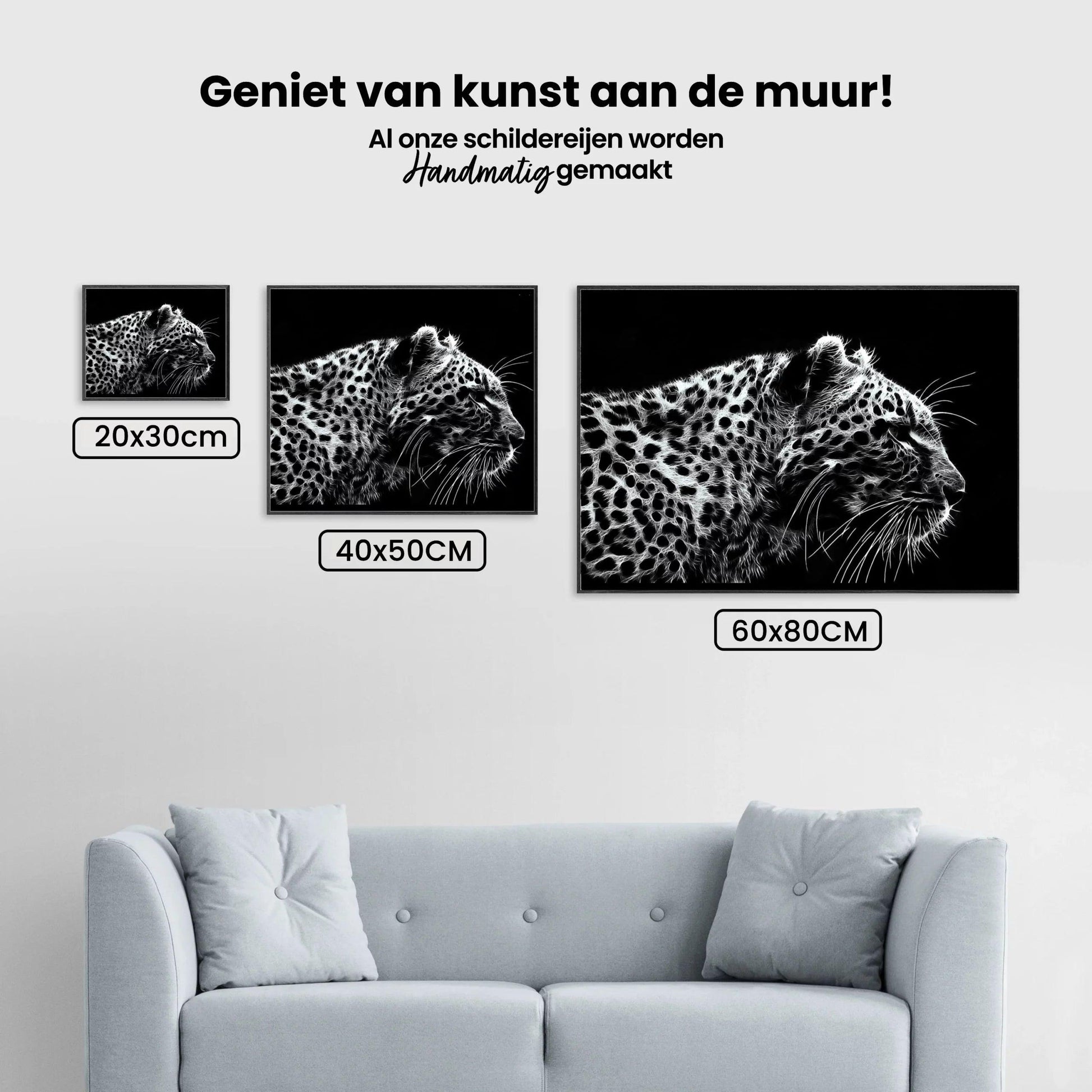 Diamantmalerei Leopard Schwarz und Weiß - SEOS Shop ®