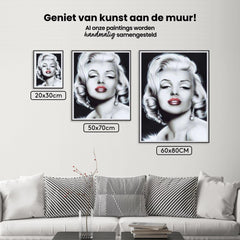 Diamond Painting Marilyn Monroe in Schwarzweiß - SEOS Shop ®