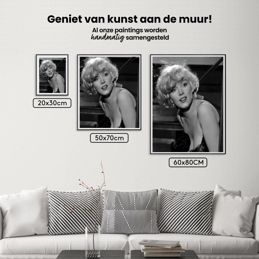 Diamond Painting Marilyn Monroe Portrait schwarz-weiß - SEOS Shop ®