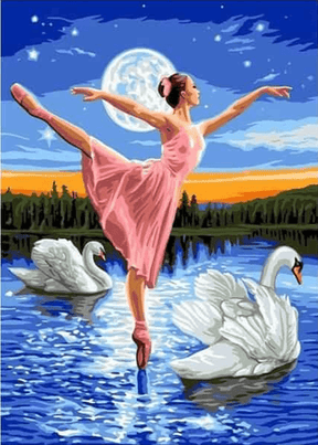Diamond Painting Mädchen tanzt auf dem Wasser - SEOS Shop ®