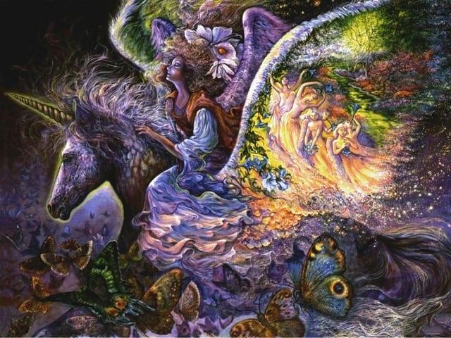 Diamond Painting Mädchen auf dem Fantasiepferd - SEOS Shop ®