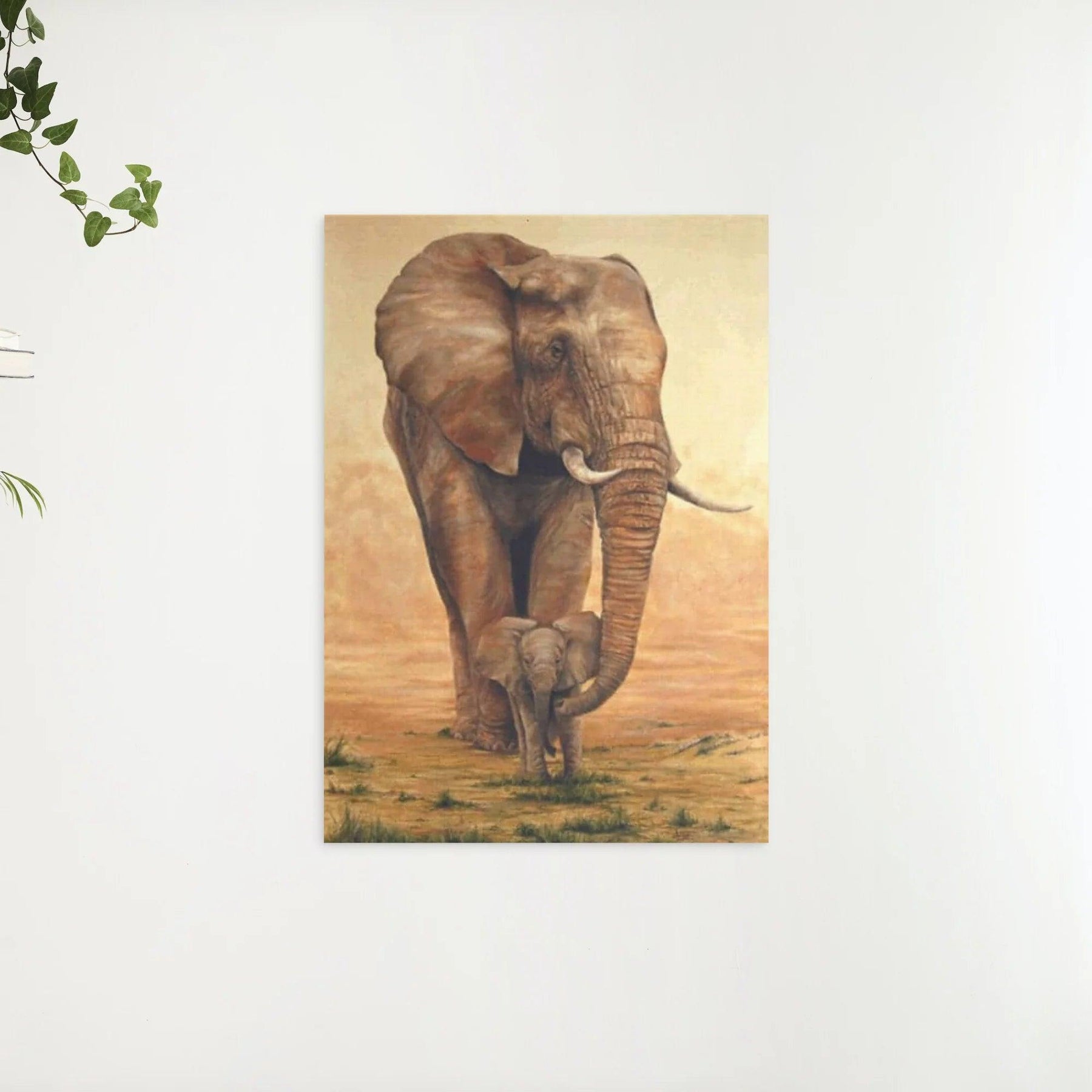 Diamantmalerei Elefant mit Kalb in der Savanne - SEOS Shop ®
