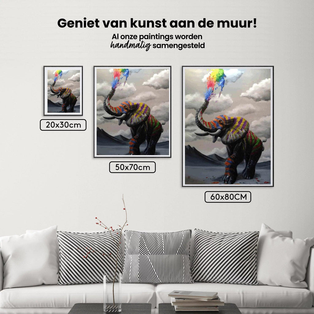 Diamantmalerei Elefant mit Farbexplosion - SEOS Shop ®