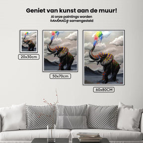 Diamantmalerei Elefant mit Farbexplosion - SEOS Shop ®
