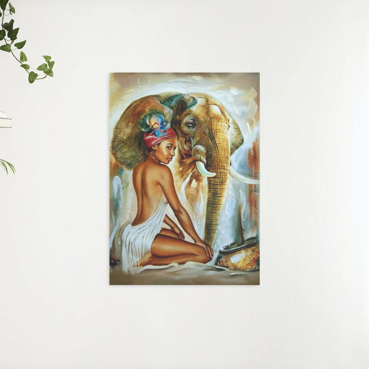 Diamantmalerei Elefant mit Dame - SEOS Shop ®