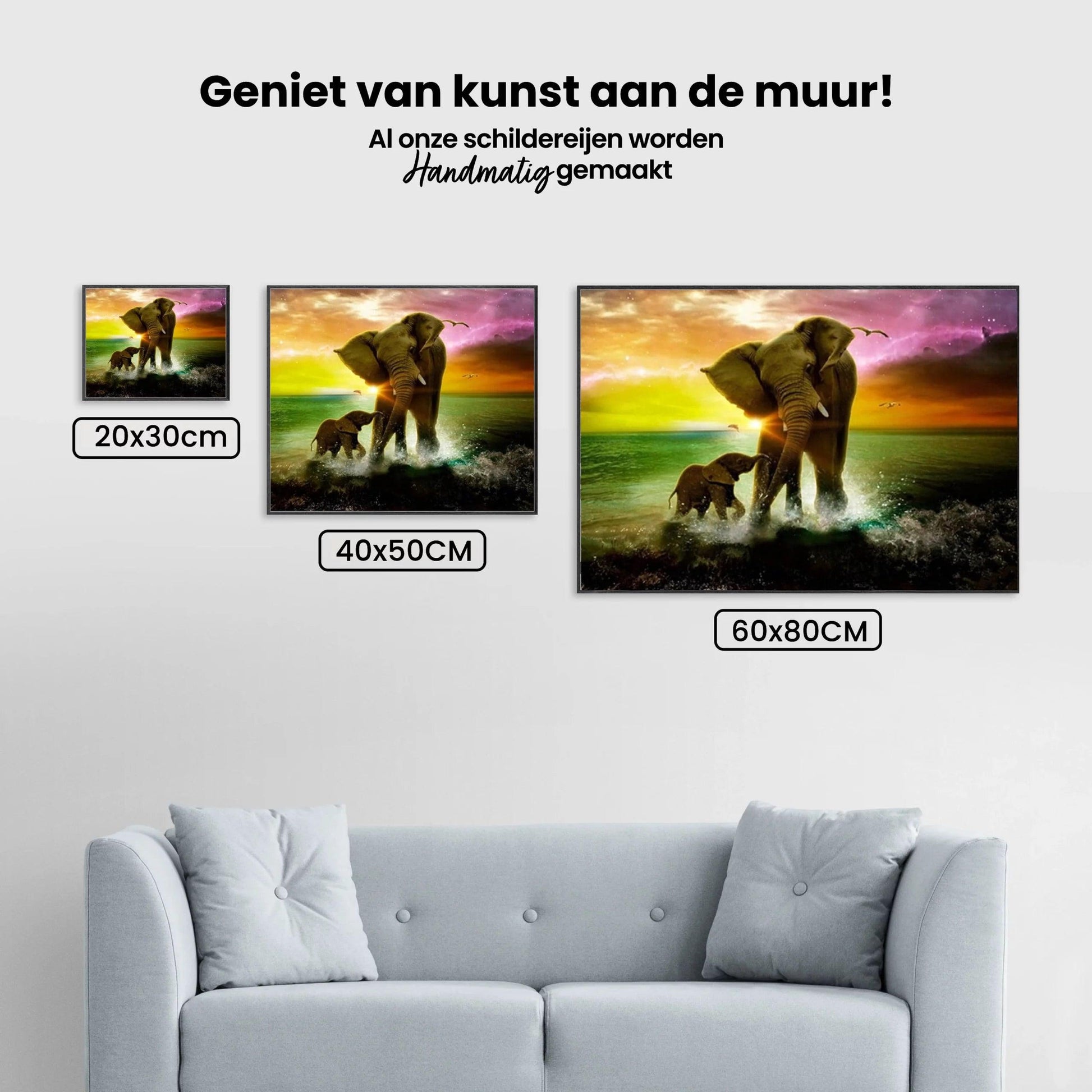 Diamantmalerei Elefant mit Kalb - SEOS Shop®
