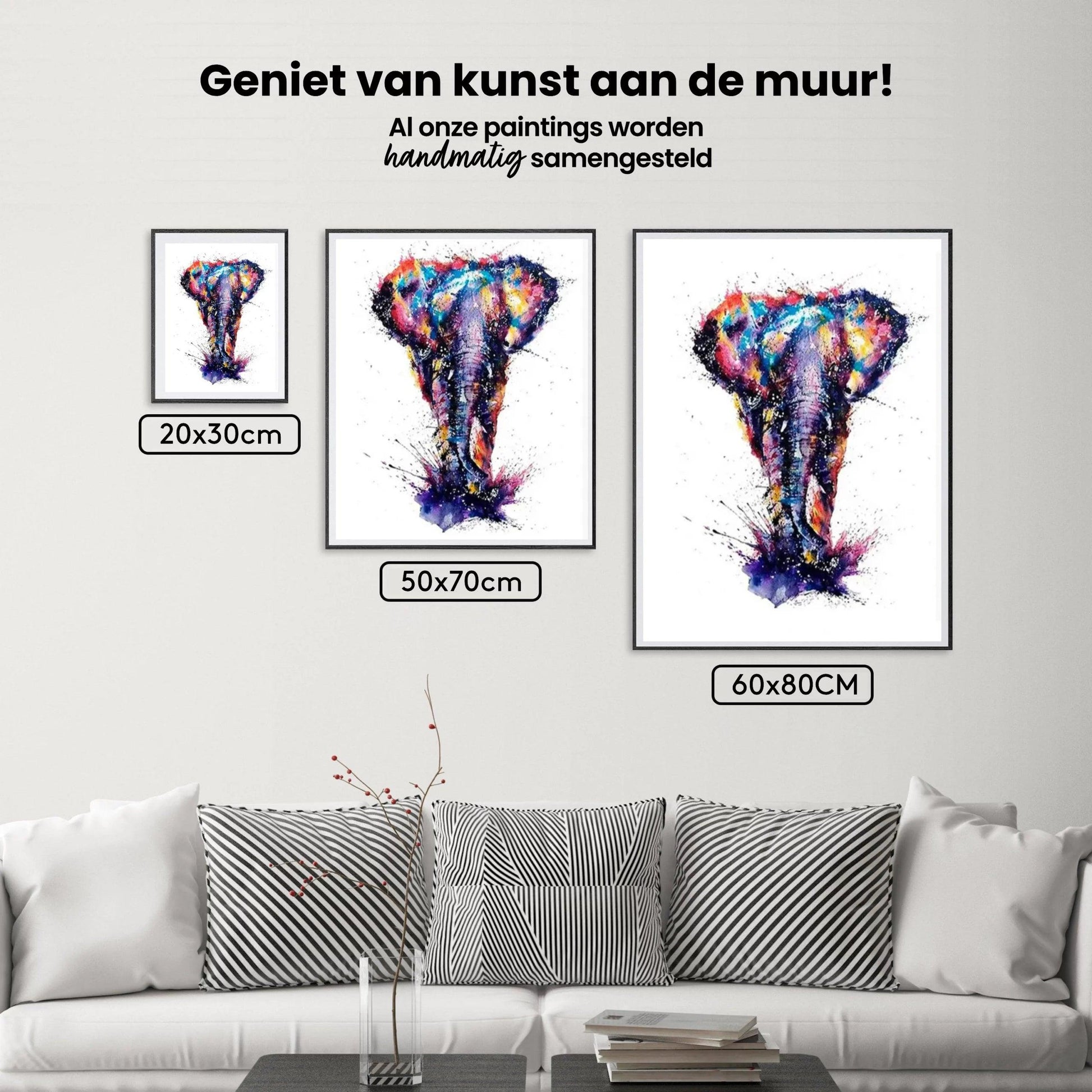Diamond Painting Elefant mit vielen verschiedenen Farben - SEOS Shop®