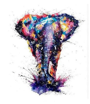 Diamond Painting Elefant mit vielen verschiedenen Farben - SEOS Shop®