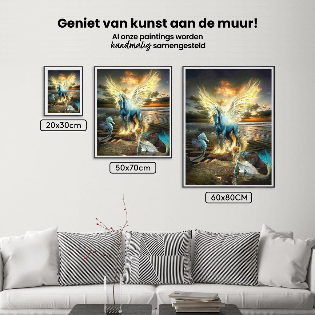 Diamond Painting Pferd, Meerjungfrau und Seepferdchen - SEOS Shop ®