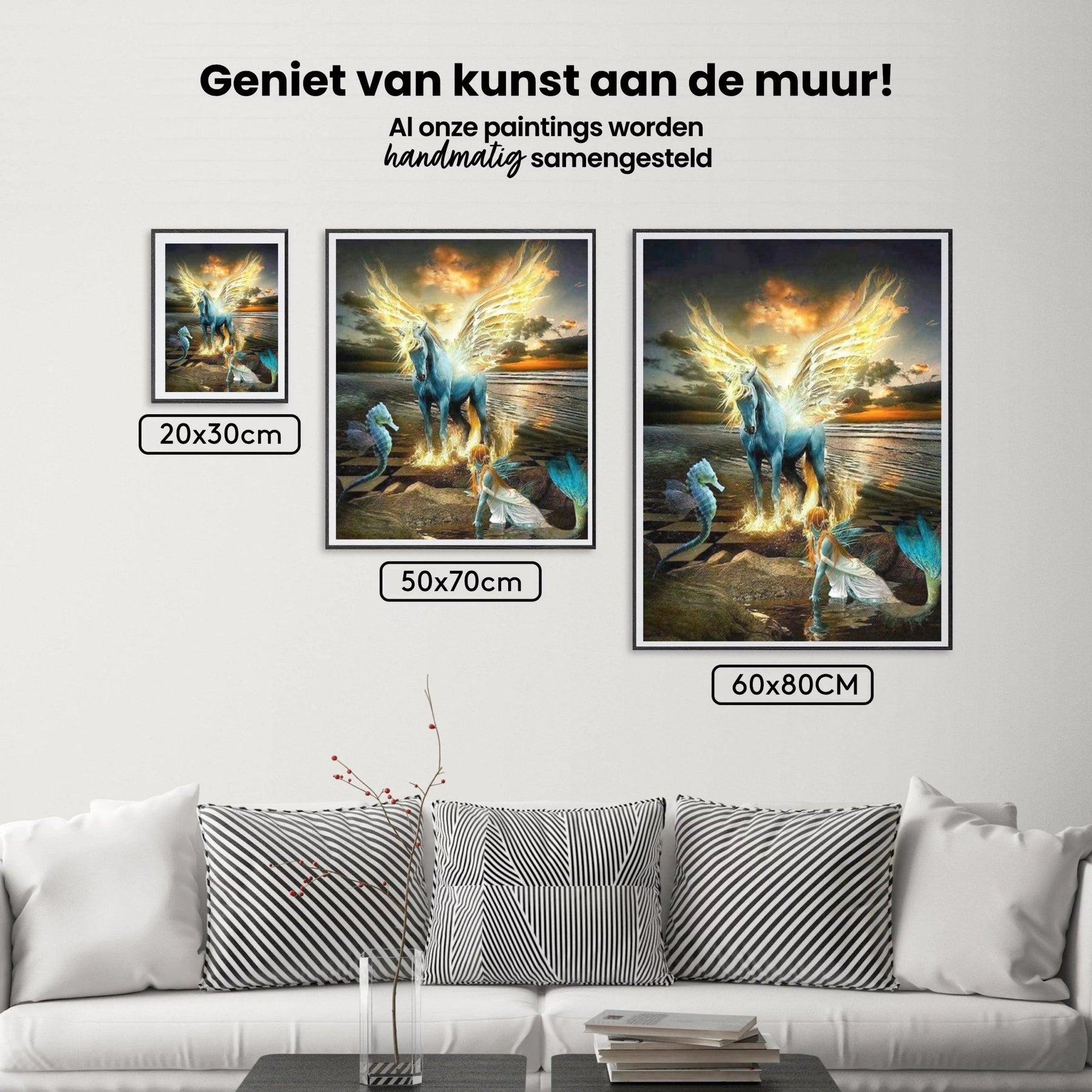Diamond Painting Pferd Meerjungfrau und Seepferdchen - SEOS Shop ®