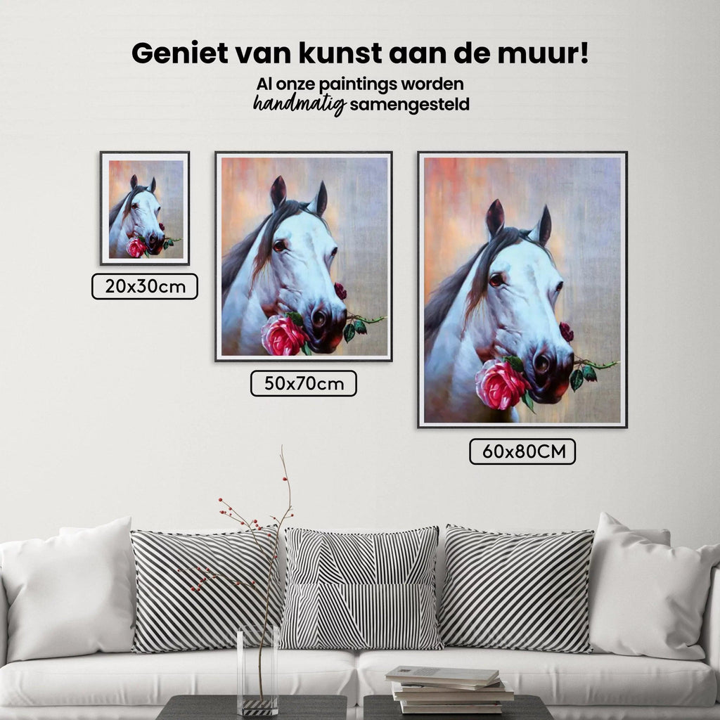 Diamond Painting Pferd mit Rose - SEOS Shop ® 