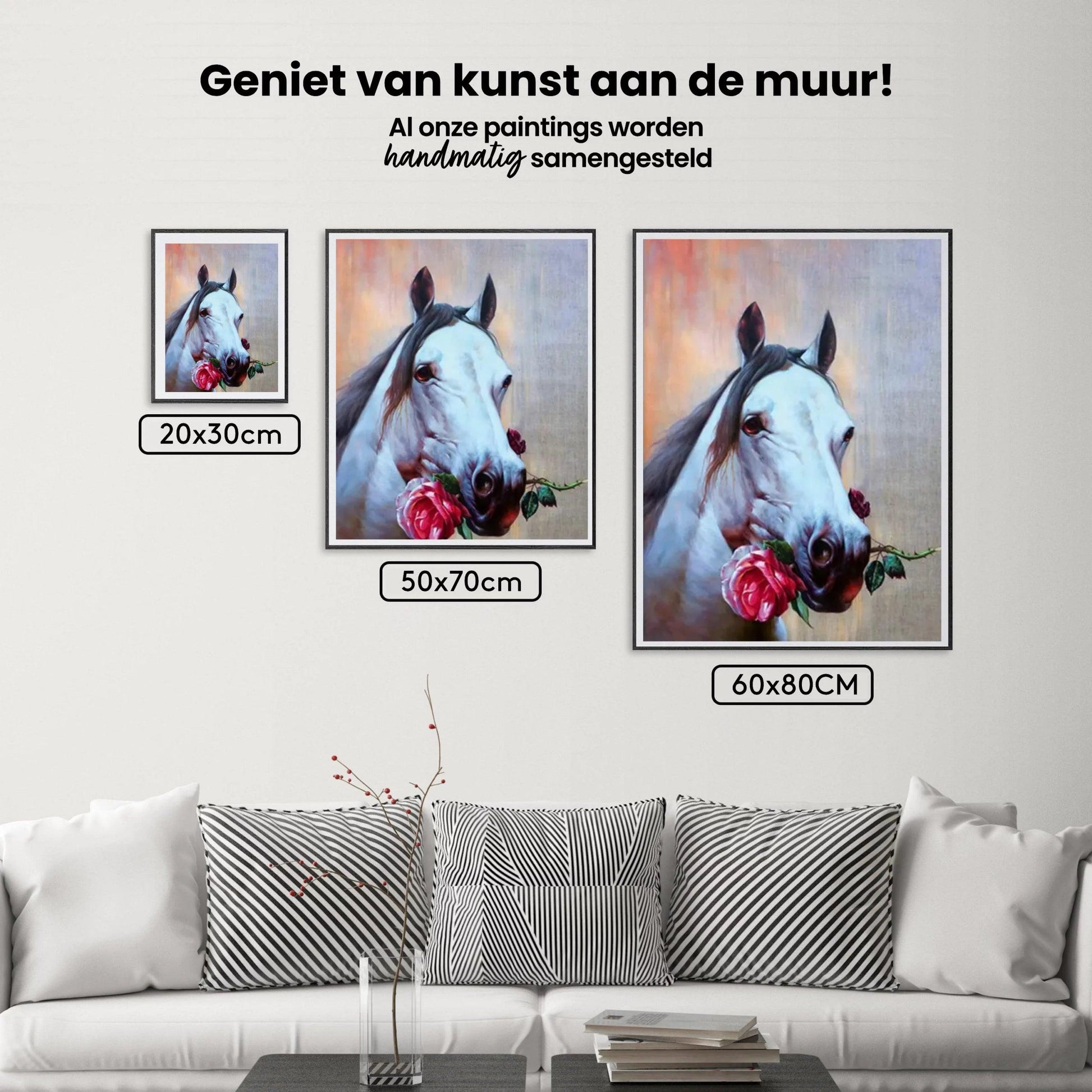 Diamond Painting Pferd mit Rose - SEOS Shop ® 