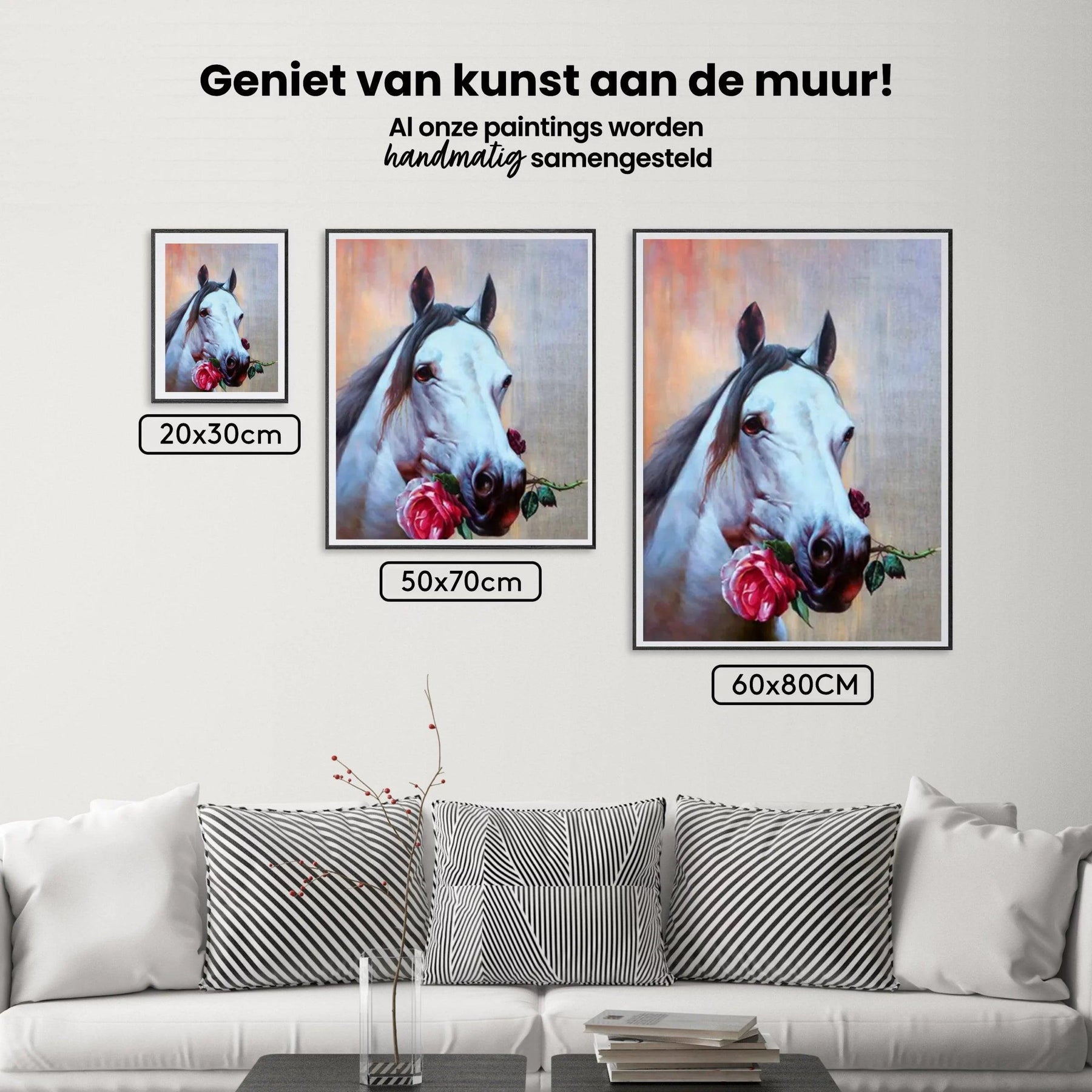Diamond Painting Pferd mit Rose - SEOS Shop ® 