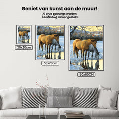 Diamond Painting Pferde trinken Wasser - SEOS Shop ®