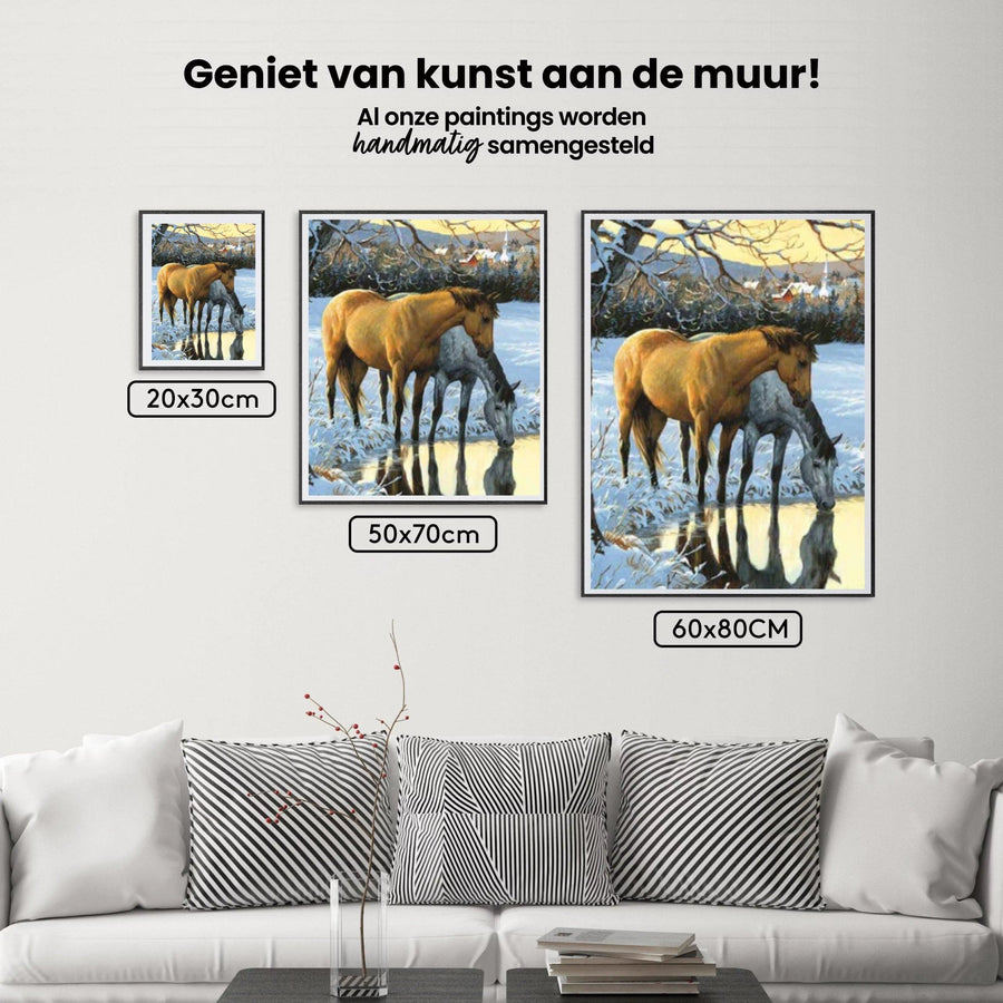 Diamond Painting Pferde trinken Wasser - SEOS Shop ®