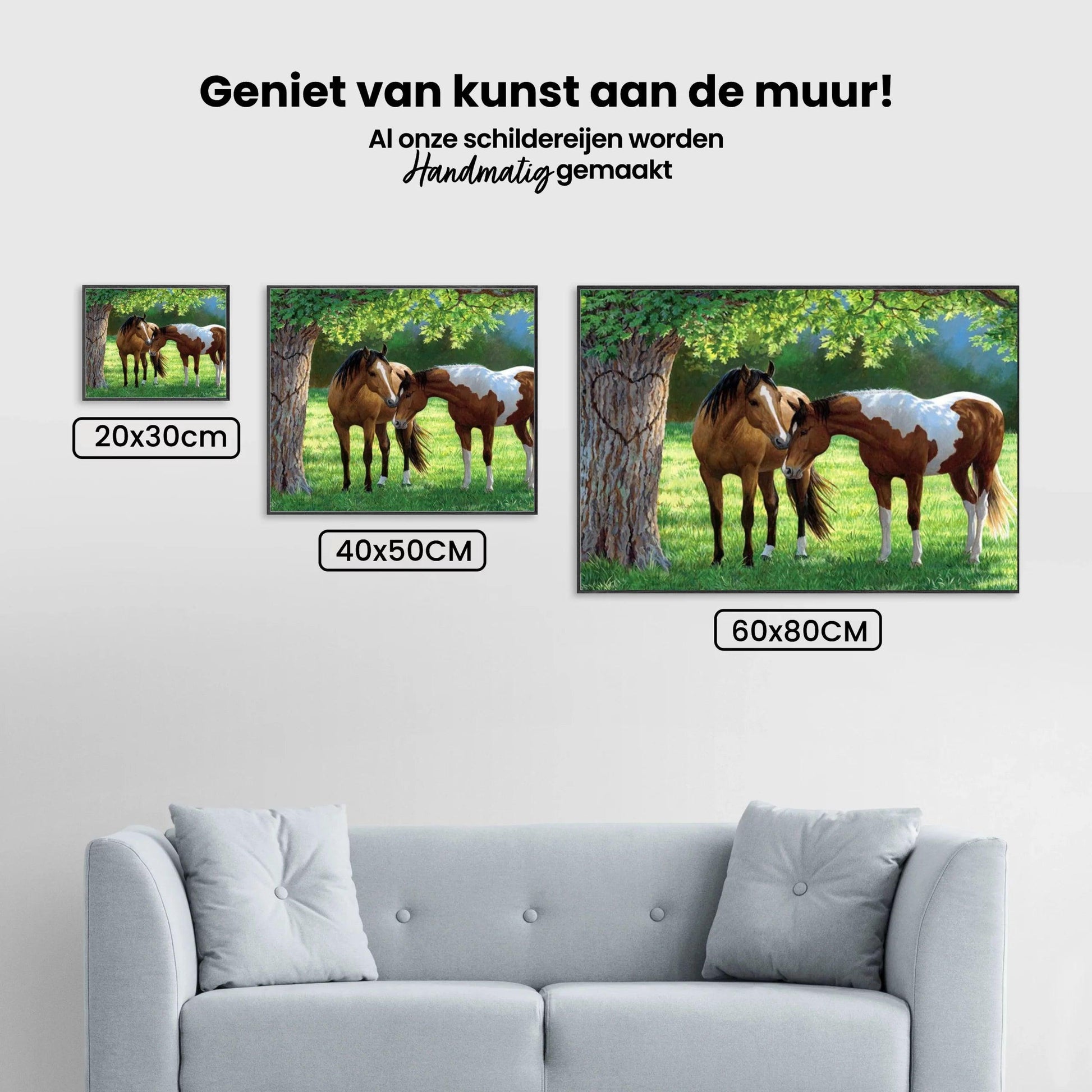 Diamantmalerei Pferde unter einem Baum - SEOS Shop ®