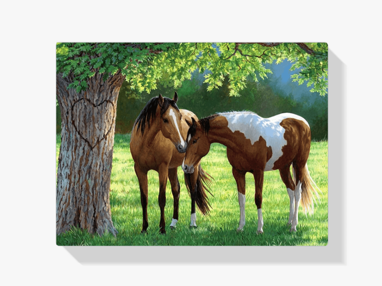 Diamantmalerei Pferde unter einem Baum - SEOS Shop ®