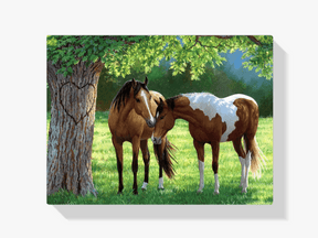 Diamantmalerei Pferde unter einem Baum - SEOS Shop ®