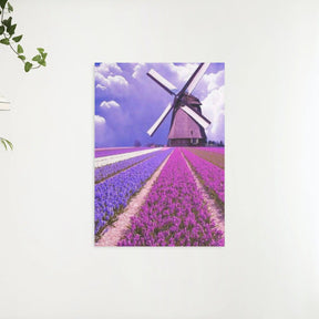 Diamantmalerei Lila Tulpen mit Windmühle - SEOS Shop ®