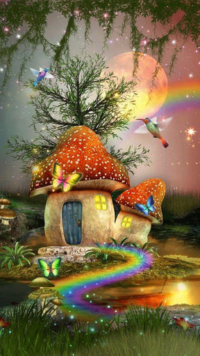 Diamantmalerei Pilzhaus - SEOS Shop ®