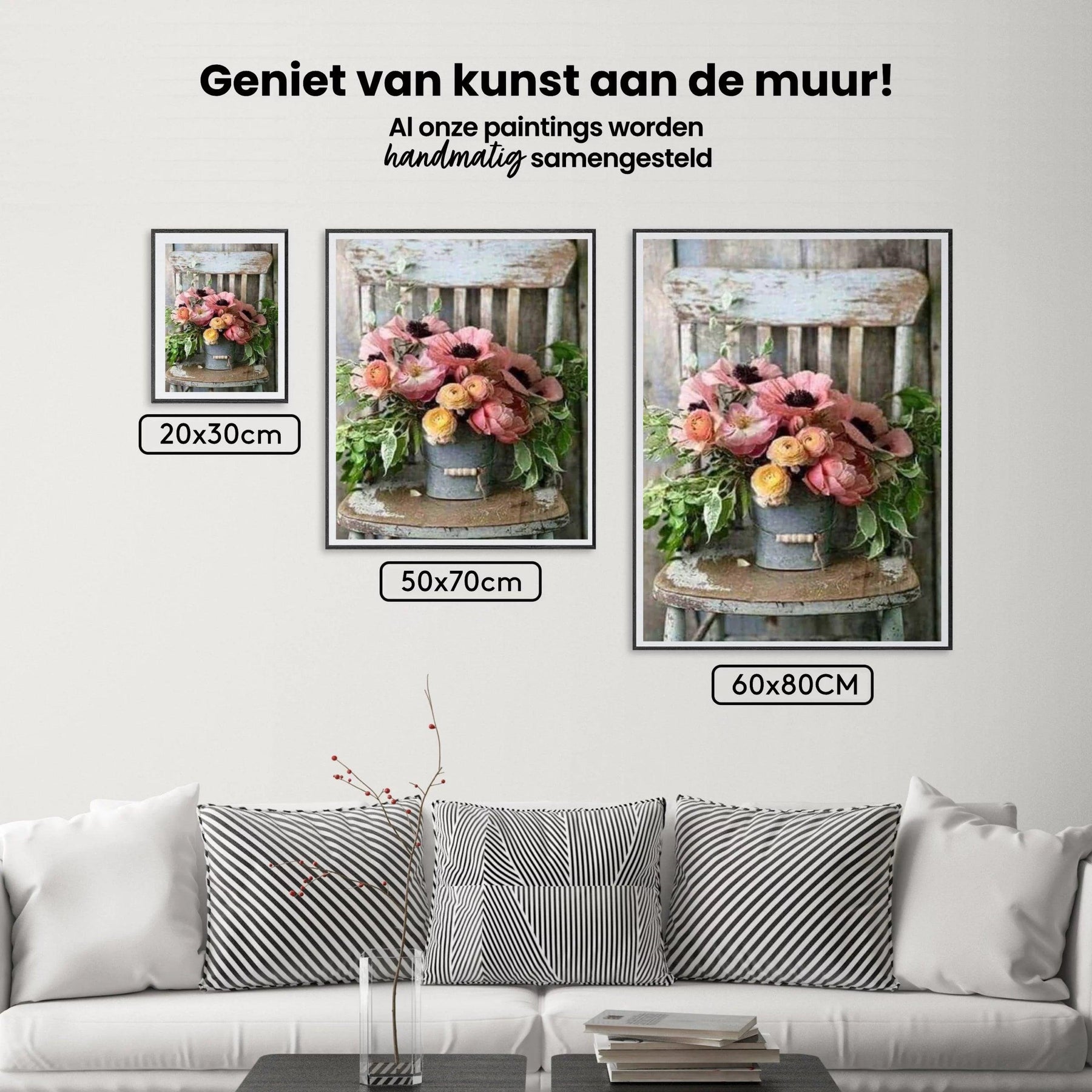 Diamantmalerei Blumen im Eimer