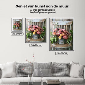 Diamantmalerei Blumen im Eimer