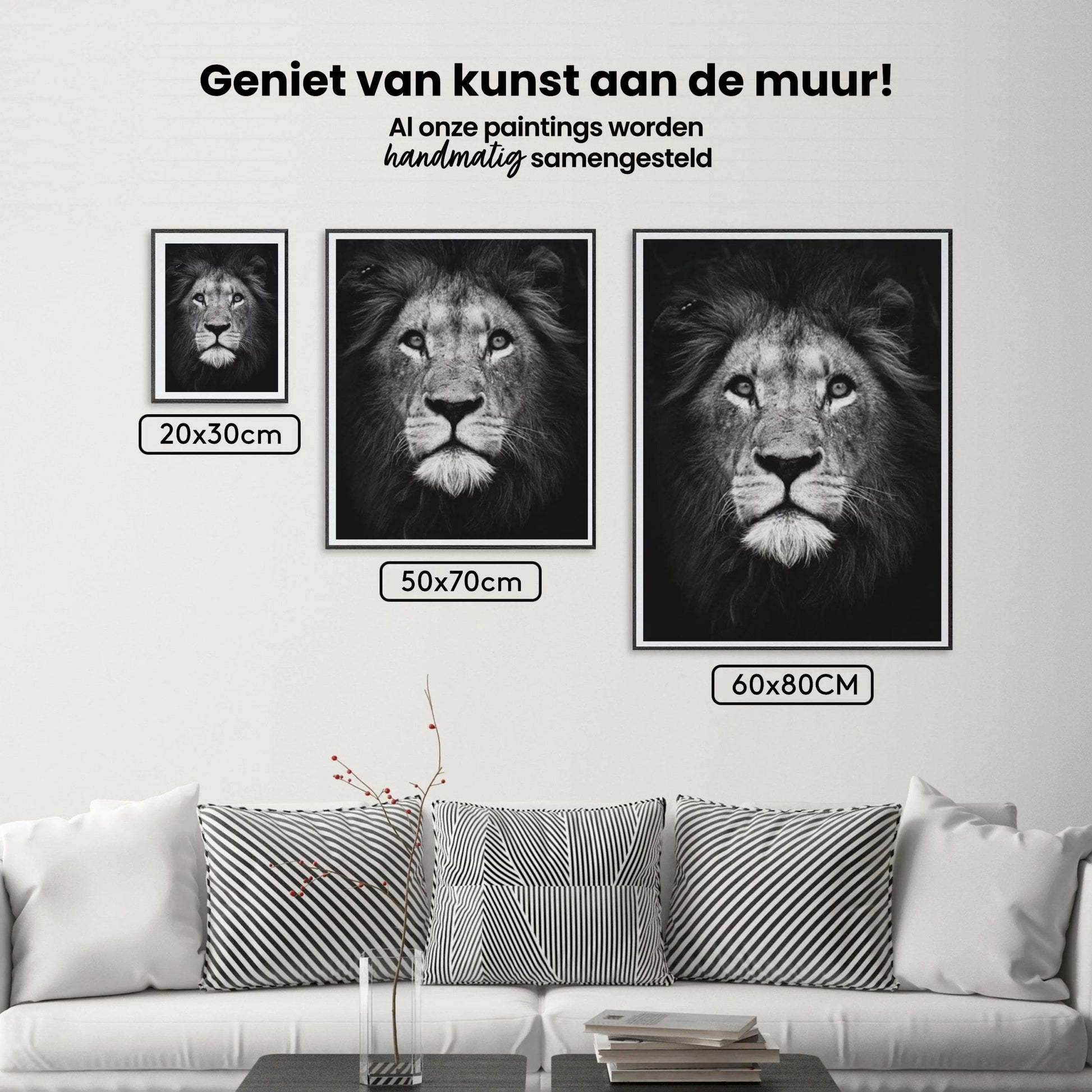 Diamond Painting Set Schwarz-Weißer Löwe - SEOS Shop ®