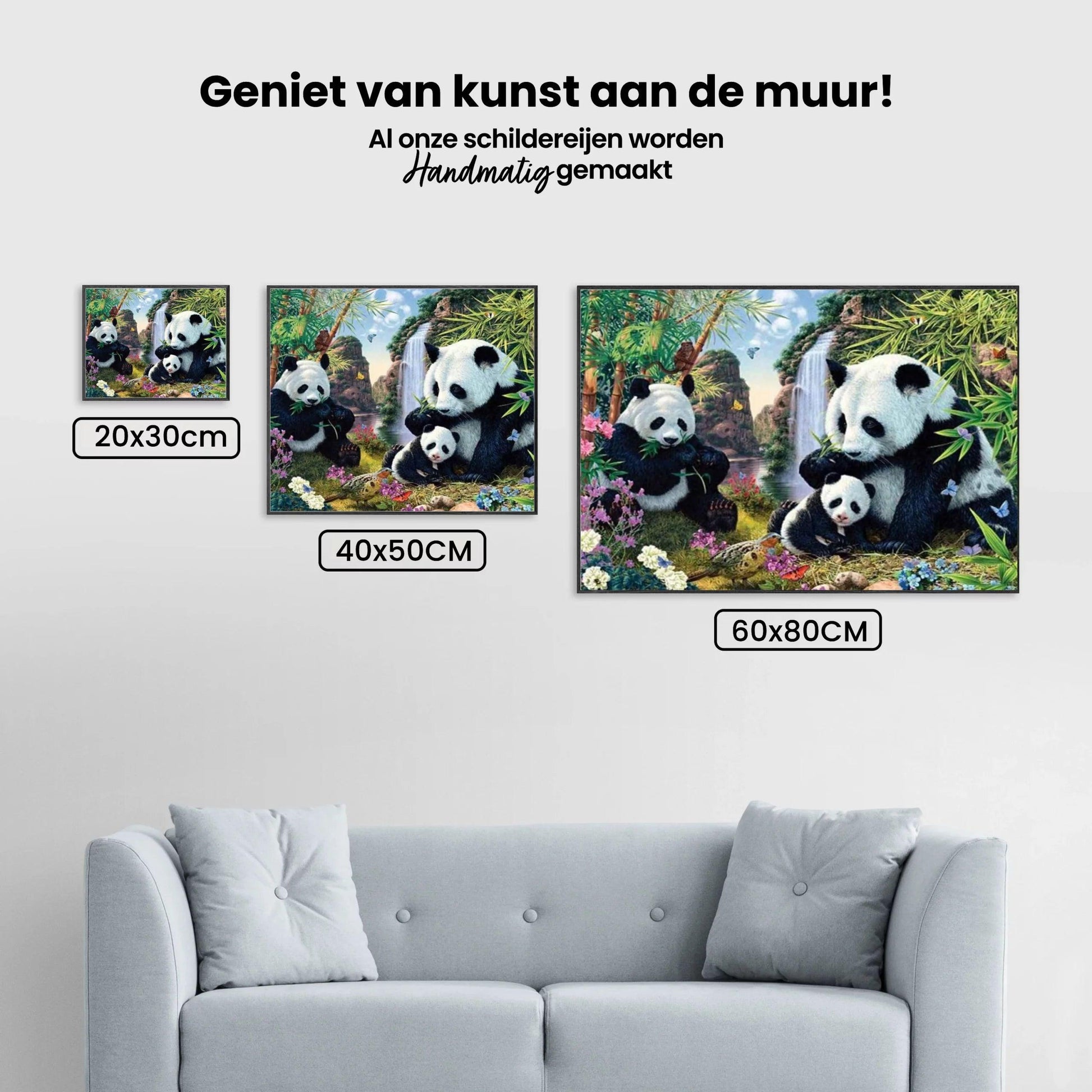 Diamantmalerei Pandas essen Bambus - SEOS Shop ®