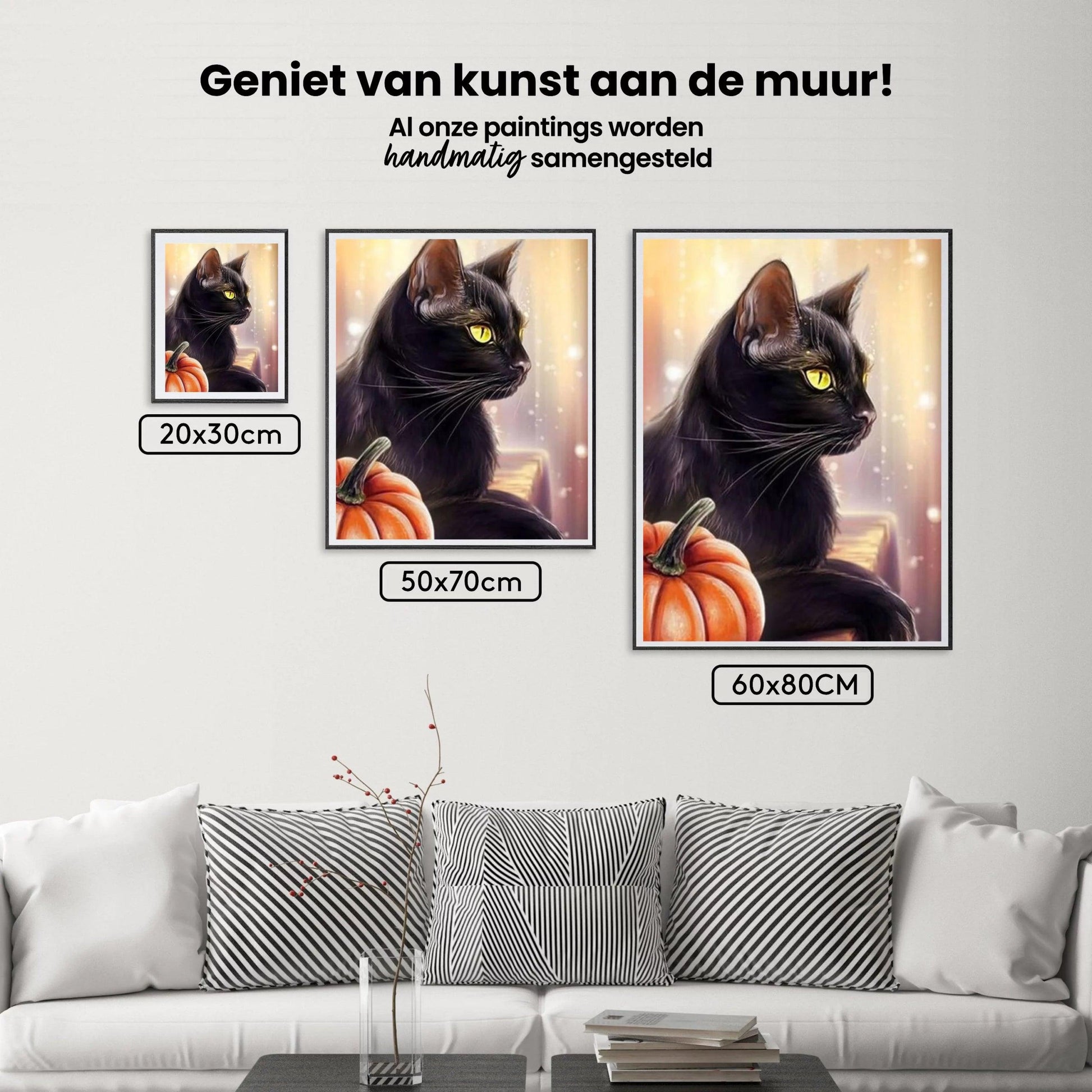 Diamantmalerei Kürbis und schwarze Katze - SEOS Shop ®