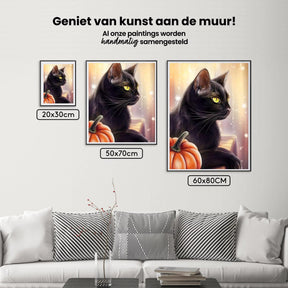 Diamantmalerei Kürbis und schwarze Katze - SEOS Shop ®