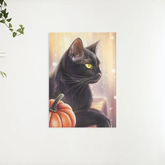 Diamantmalerei Kürbis und schwarze Katze - SEOS Shop ®