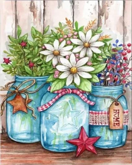 Diamond Painting - Töpfe mit Blumen und Sternen - SEOS Shop ®